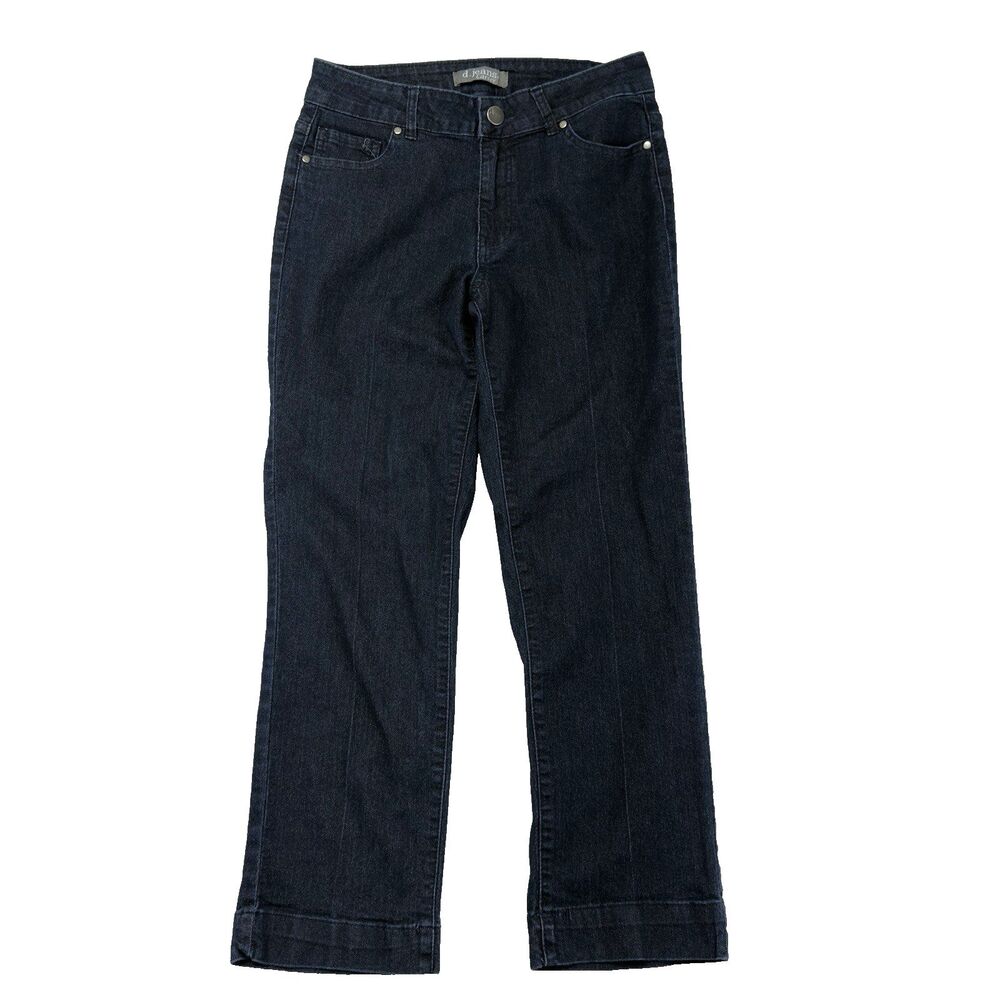 D. Jeans Career Jeans Straight Womens 6 (28x25½) Dark‎ Blue Stretchy Comfy